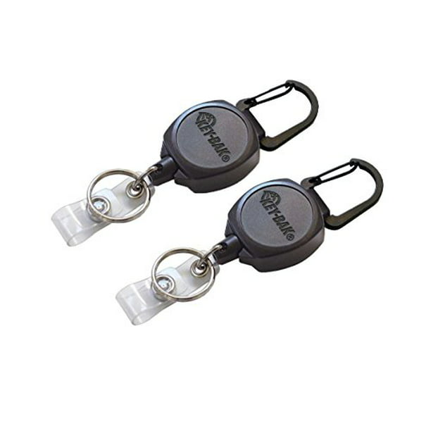 4 Retractable Key Chain Heavy Duty Self Retracting Badge Holder Reel with Belt Clip Key Chain Holder Steel Wire Cord 